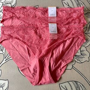Auden Coral Lace Bikini Underwear (2)